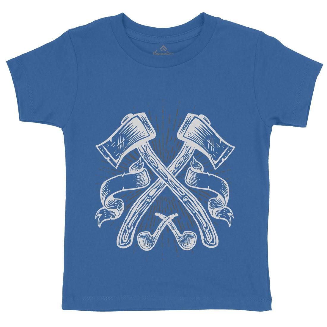 Axes Kids Organic Crew Neck T-Shirt Barber A510