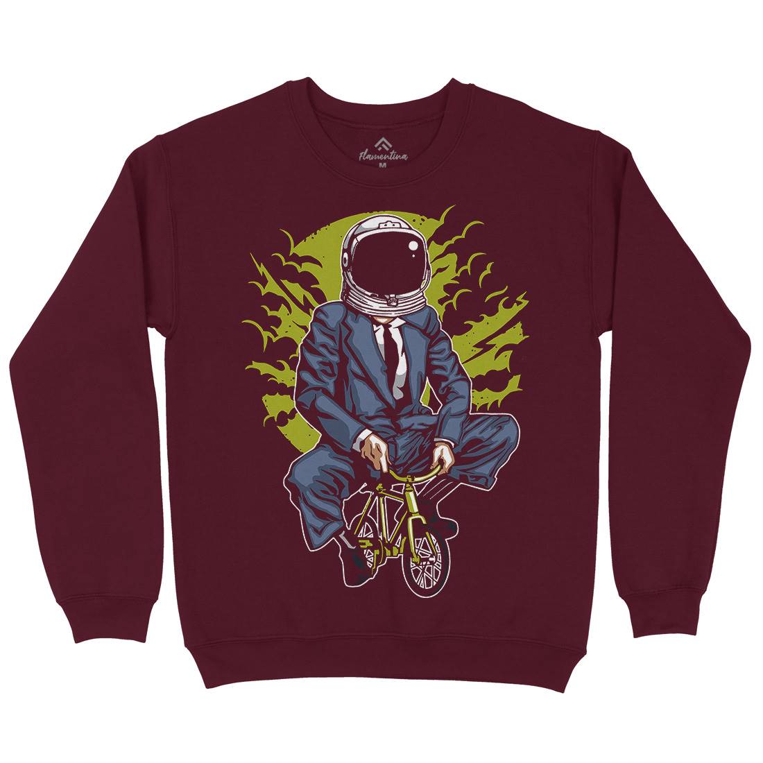 Bike To The Moon Kids Crew Neck Sweatshirt Space A511