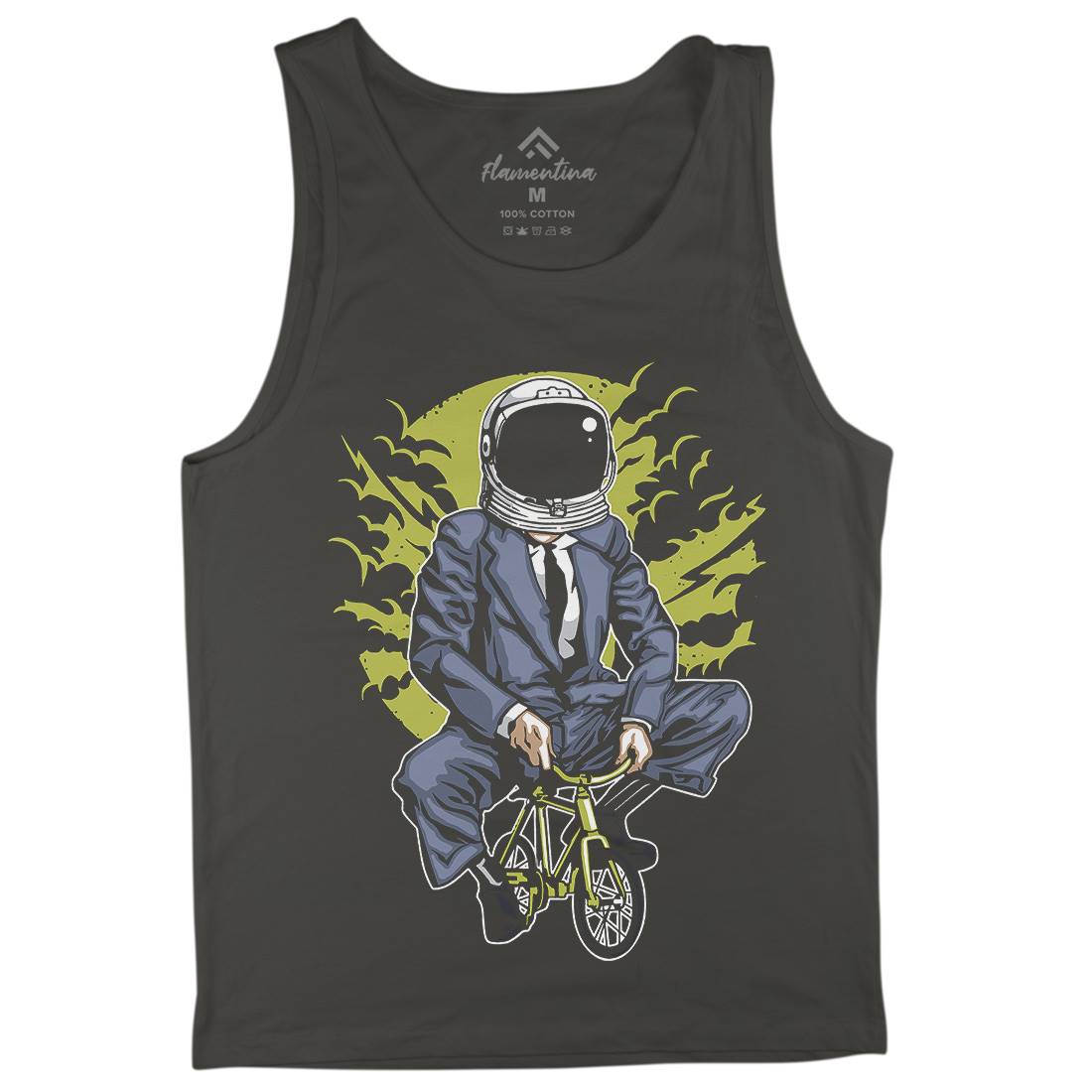 Bike To The Moon Mens Tank Top Vest Space A511