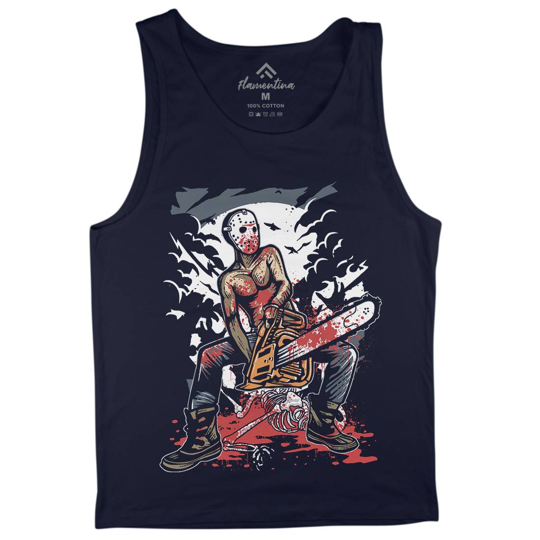 Chainsaw Killer Mens Tank Top Vest Horror A515