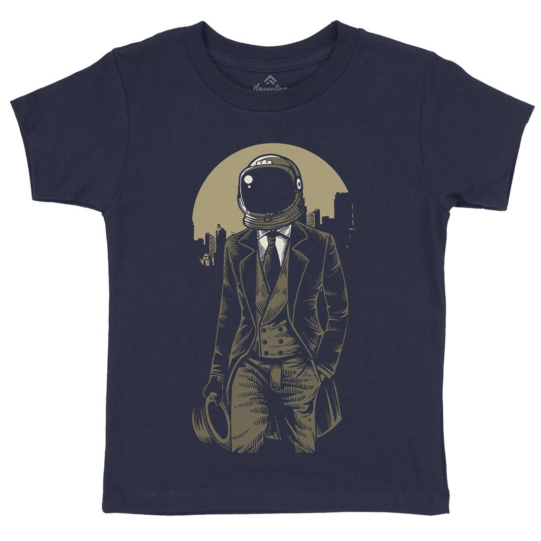 Classic Astronaut Kids Organic Crew Neck T-Shirt Space A516