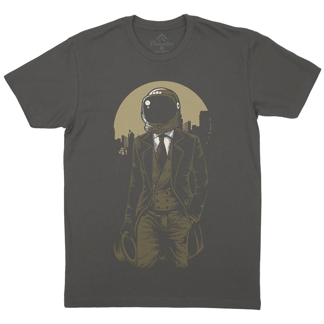 Classic Astronaut Mens Organic Crew Neck T-Shirt Space A516