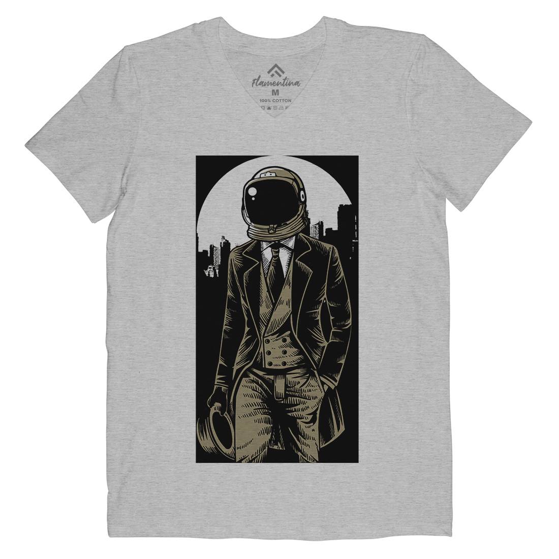 Classic Astronaut Mens V-Neck T-Shirt Space A516