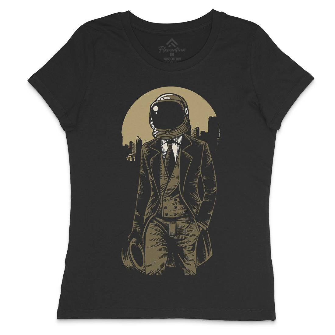 Classic Astronaut Womens Crew Neck T-Shirt Space A516
