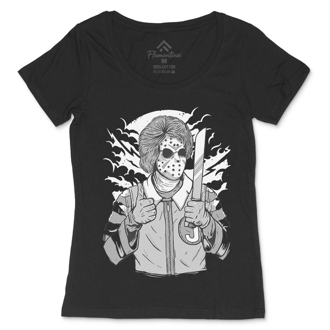 Clown Killer Womens Scoop Neck T-Shirt Horror A517