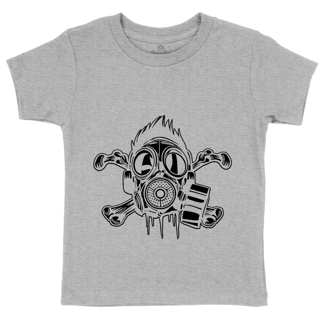 Cross Bones Kids Organic Crew Neck T-Shirt Horror A518