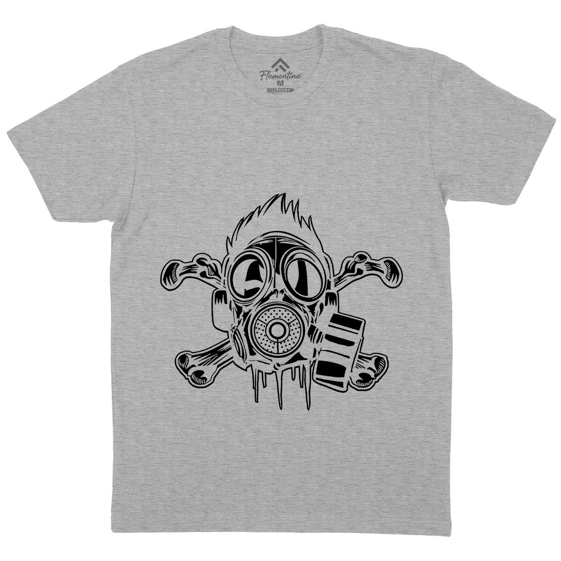 Cross Bones Mens Organic Crew Neck T-Shirt Horror A518