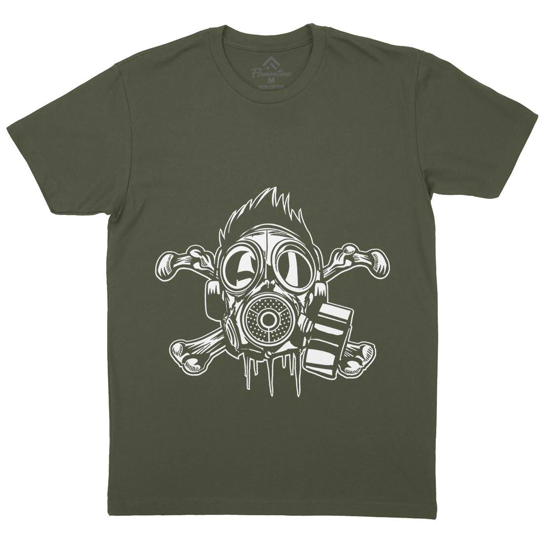 Cross Bones Mens Organic Crew Neck T-Shirt Horror A518