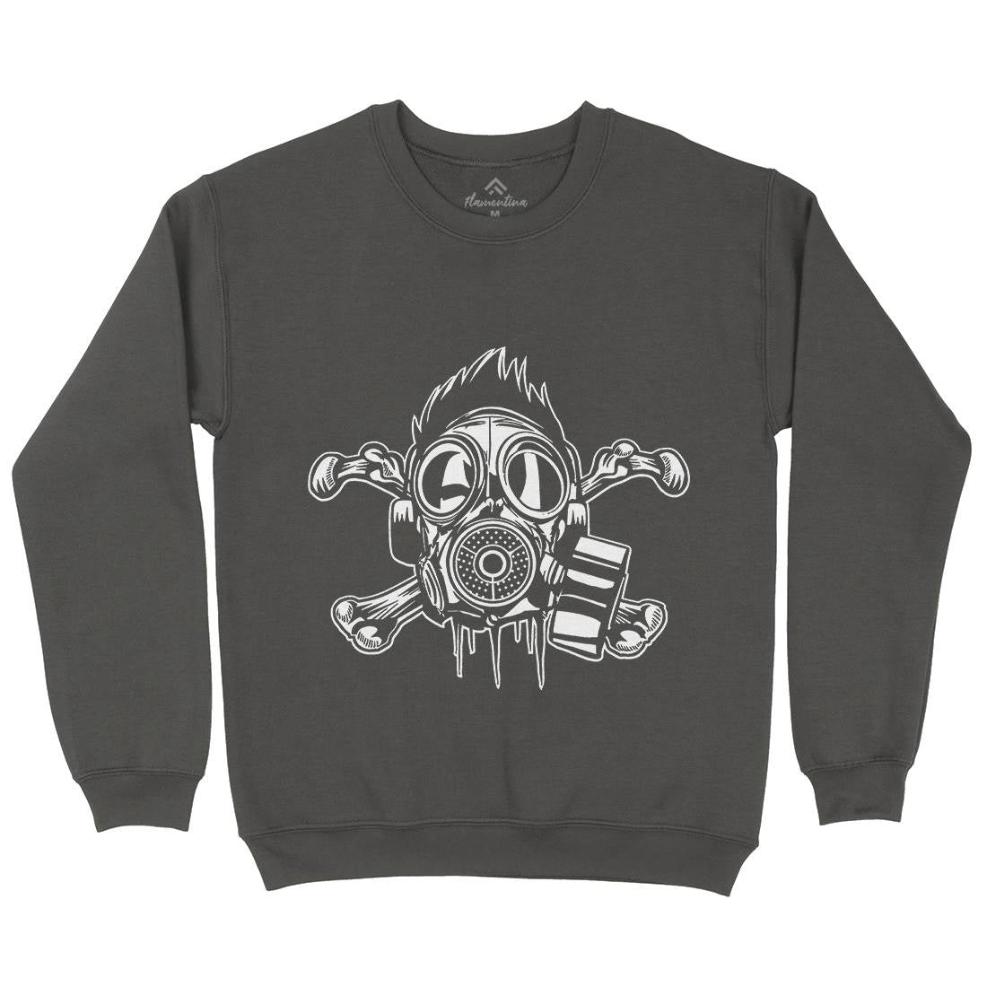 Cross Bones Mens Crew Neck Sweatshirt Horror A518