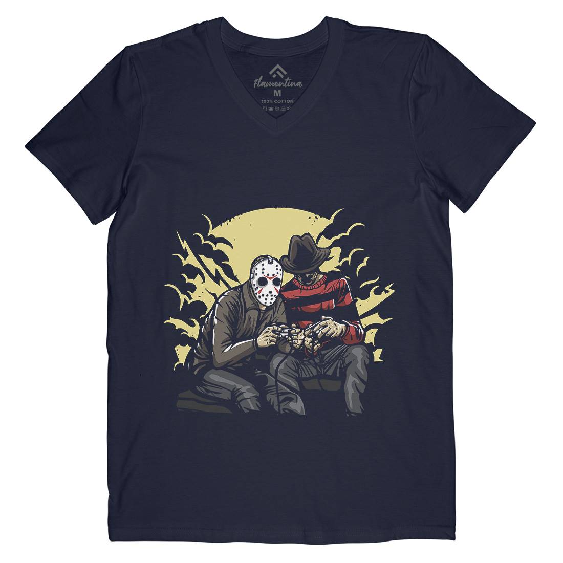 Dark Gamers Mens Organic V-Neck T-Shirt Geek A519