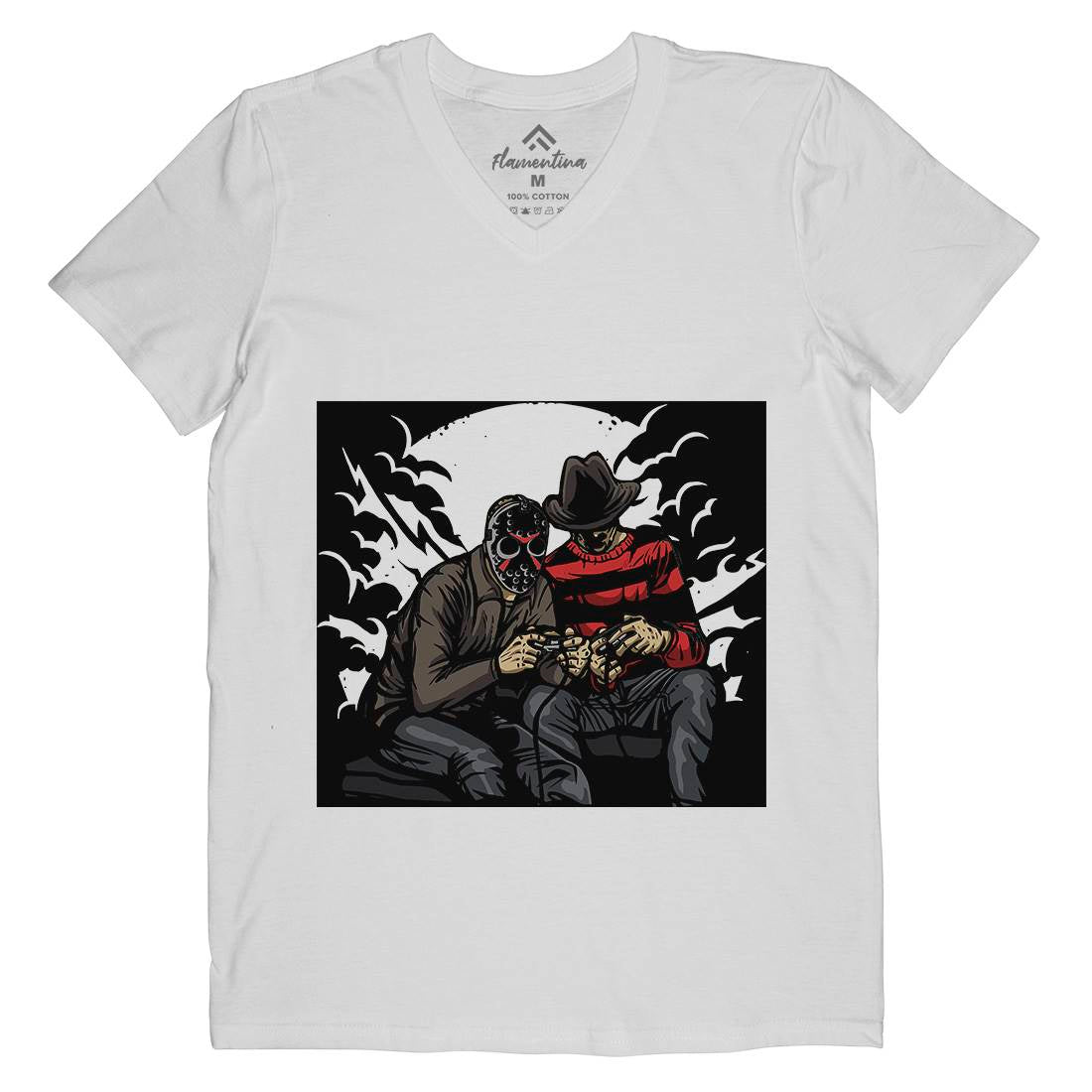 Dark Gamers Mens Organic V-Neck T-Shirt Geek A519