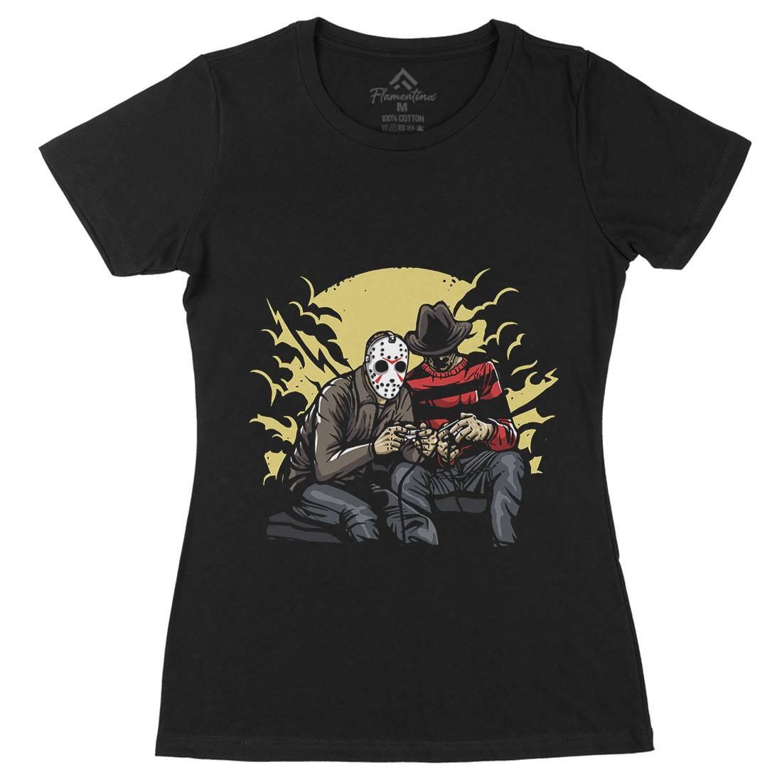 Dark Gamers Womens Organic Crew Neck T-Shirt Geek A519