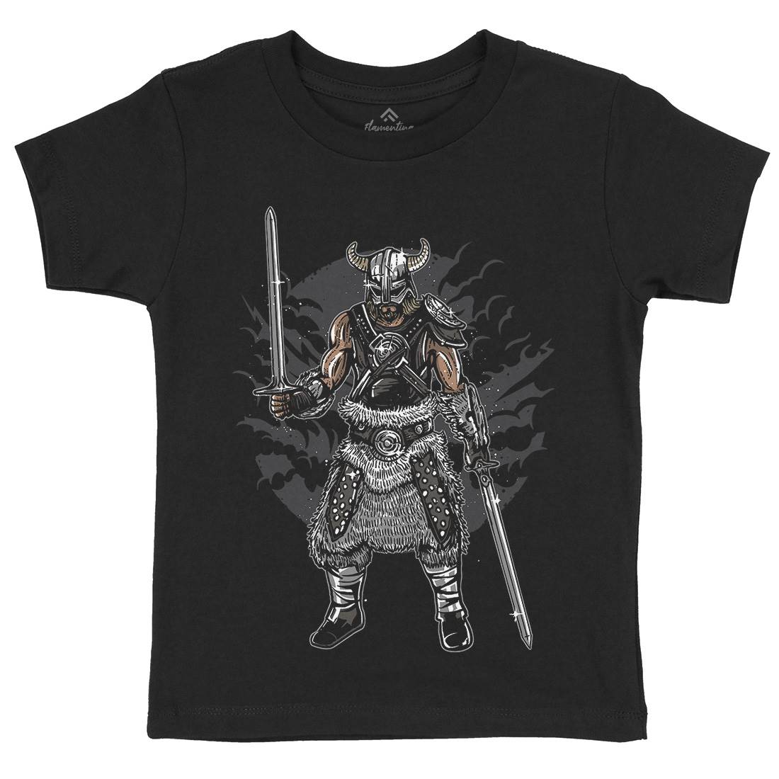 Dark Viking Kids Crew Neck T-Shirt Warriors A520