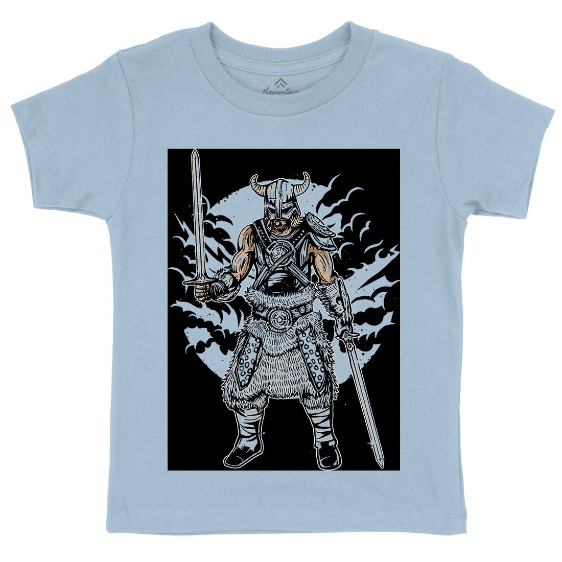 Dark Viking Kids Organic Crew Neck T-Shirt Warriors A520