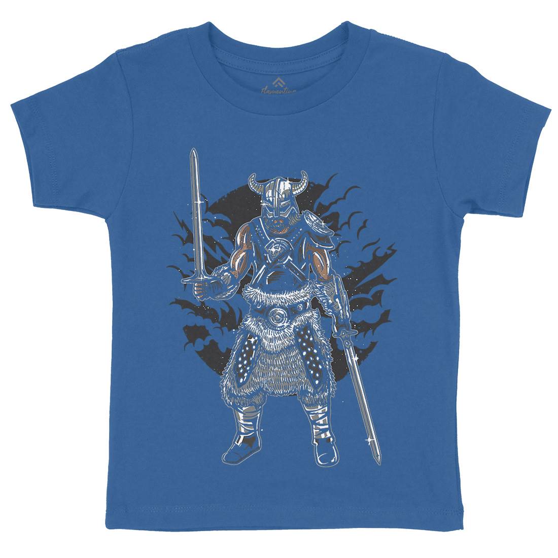 Dark Viking Kids Organic Crew Neck T-Shirt Warriors A520