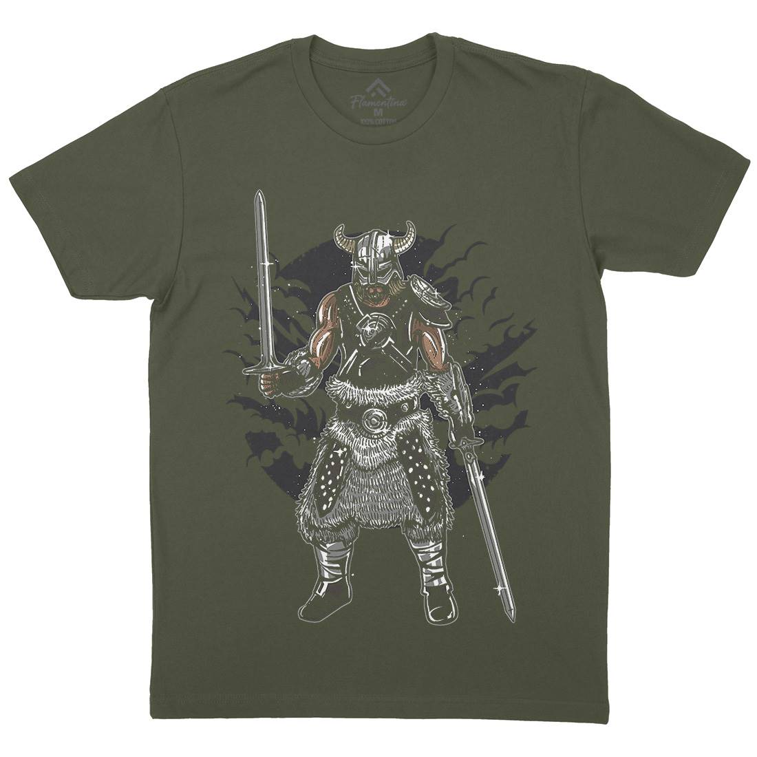 Dark Viking Mens Crew Neck T-Shirt Warriors A520