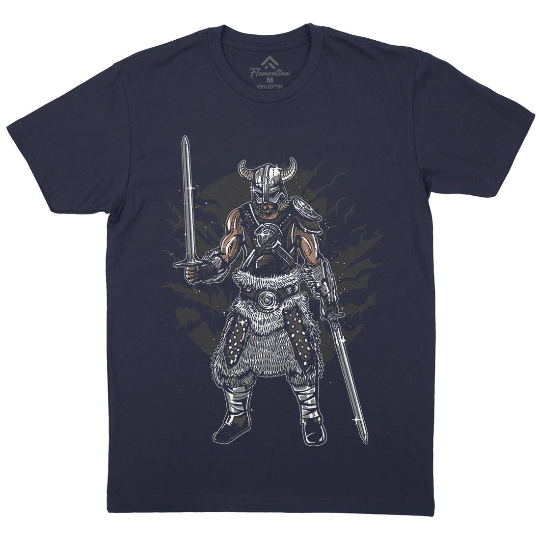 Dark Viking Mens Crew Neck T-Shirt Warriors A520