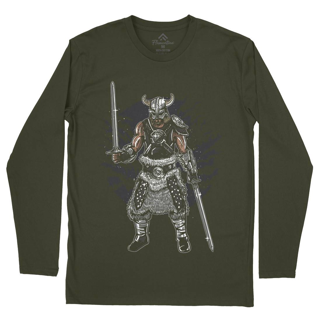 Dark Viking Mens Long Sleeve T-Shirt Warriors A520