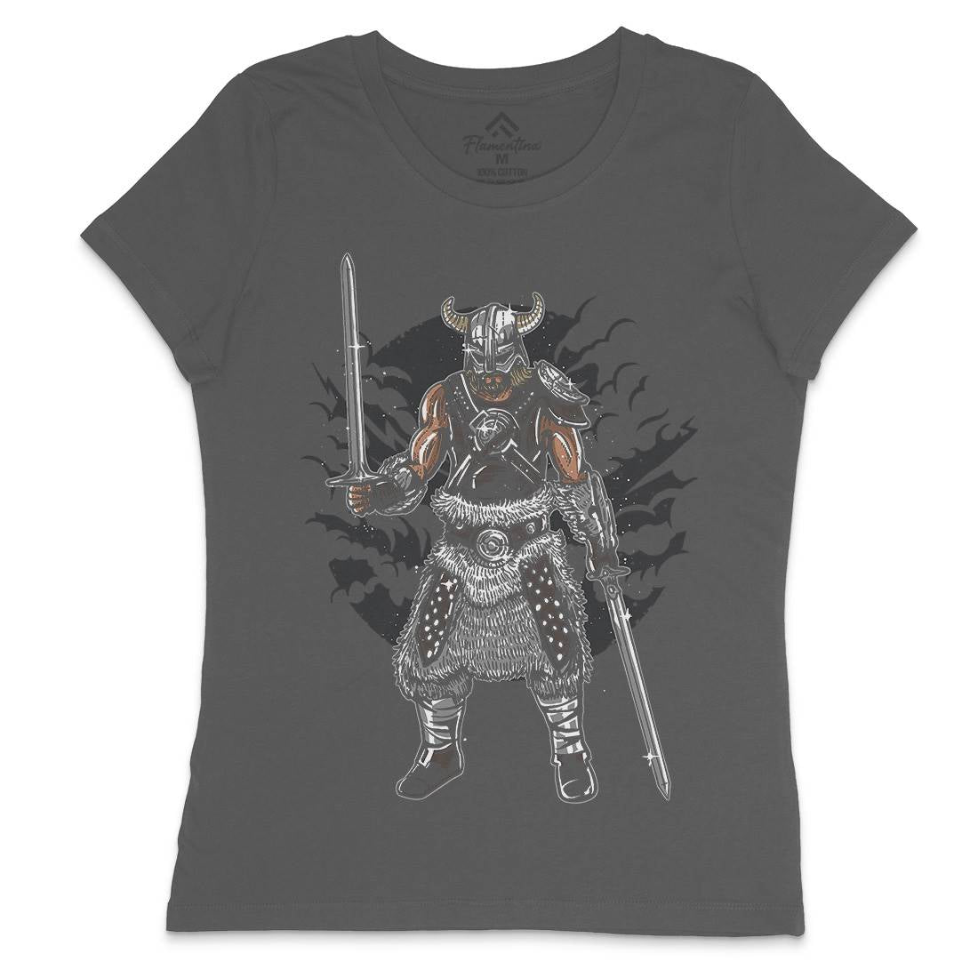 Dark Viking Womens Crew Neck T-Shirt Warriors A520