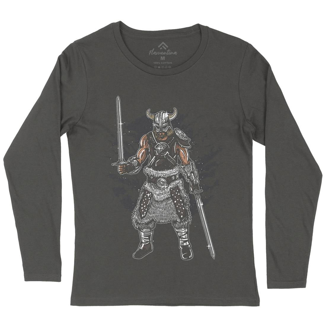 Dark Viking Womens Long Sleeve T-Shirt Warriors A520