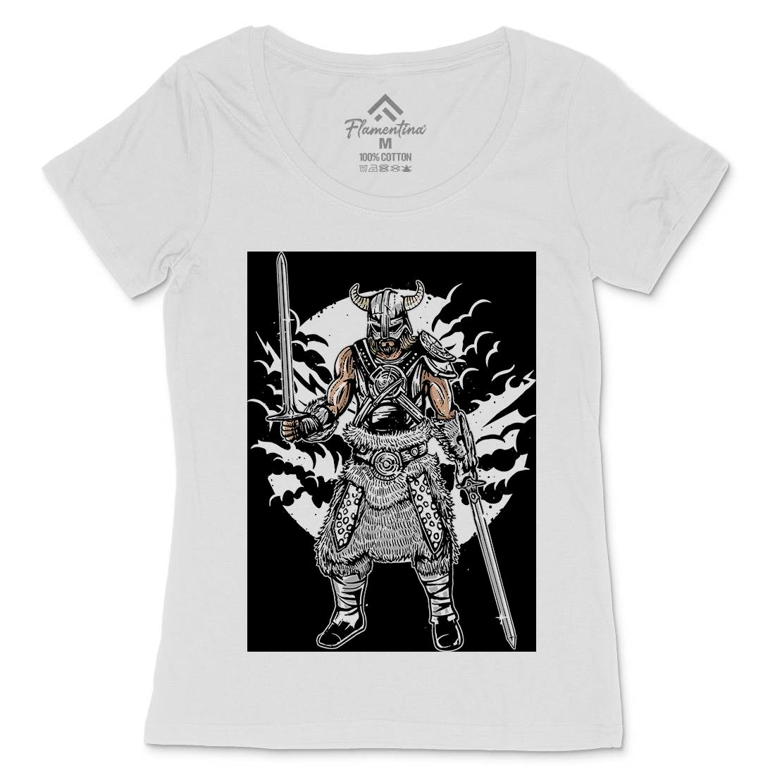 Dark Viking Womens Scoop Neck T-Shirt Warriors A520