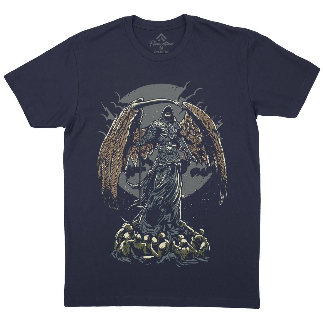 Darkness Mens Organic Crew Neck T-Shirt Horror A521