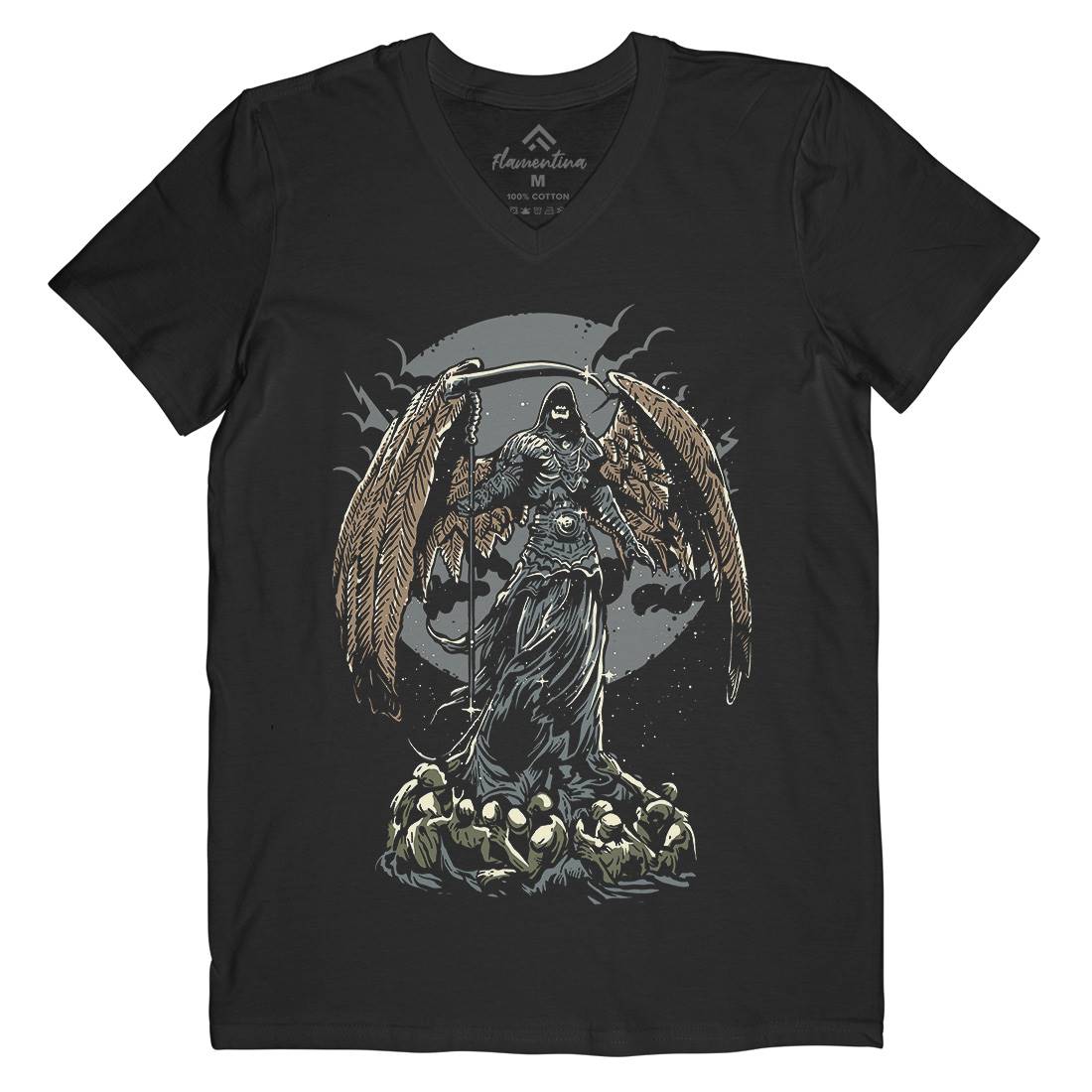 Darkness Mens Organic V-Neck T-Shirt Horror A521