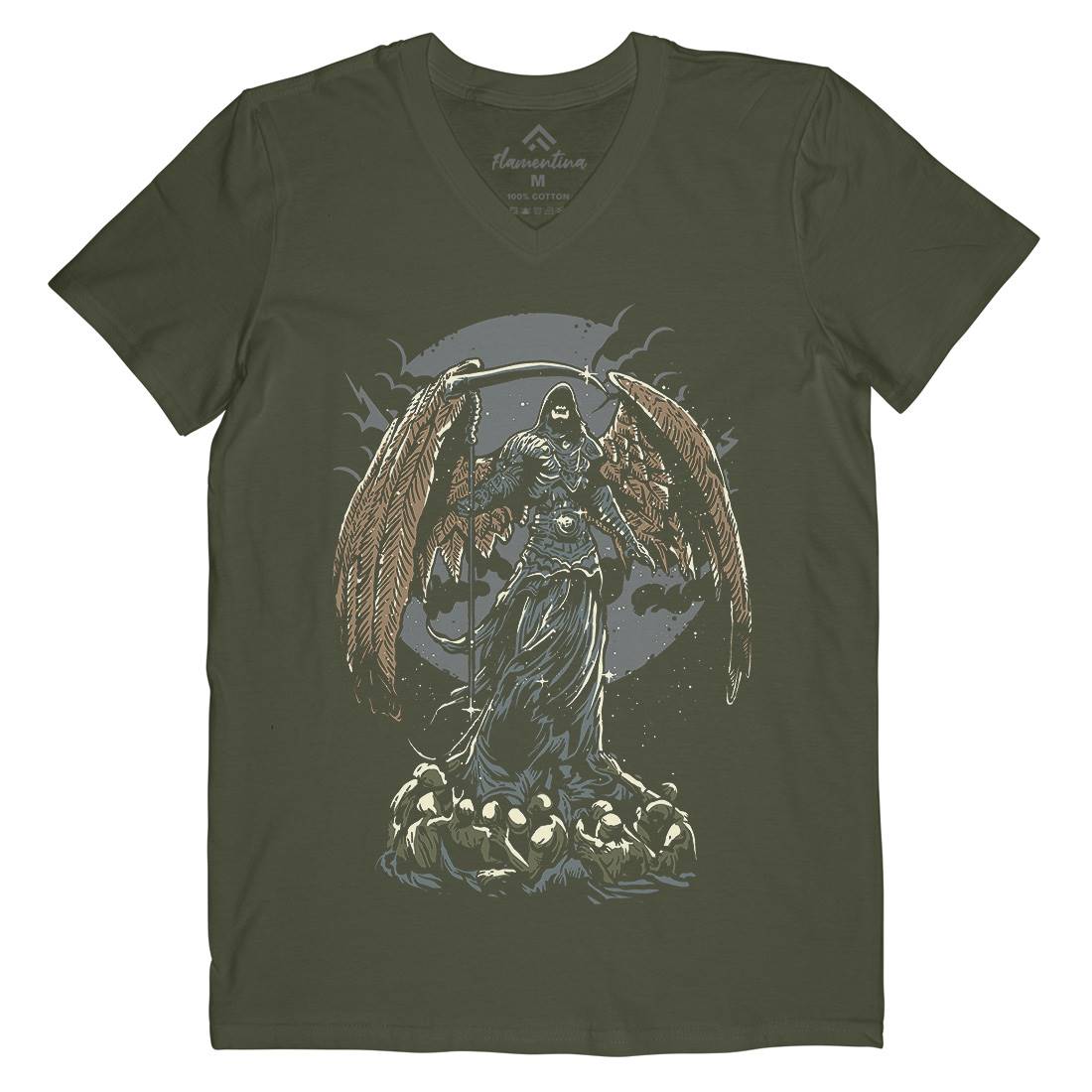 Darkness Mens Organic V-Neck T-Shirt Horror A521