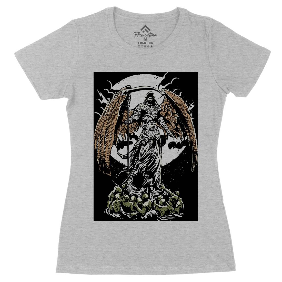 Darkness Womens Organic Crew Neck T-Shirt Horror A521