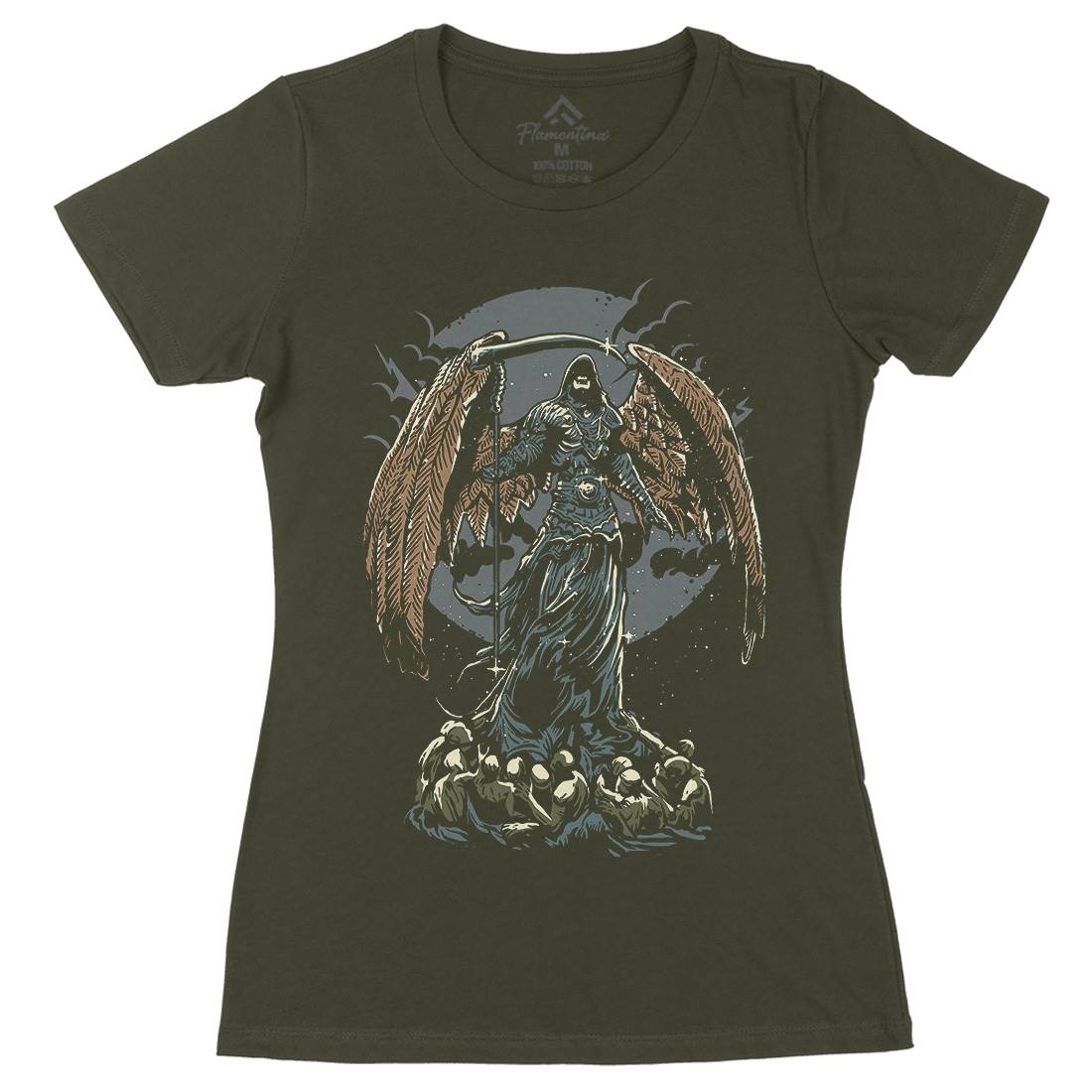 Darkness Womens Organic Crew Neck T-Shirt Horror A521