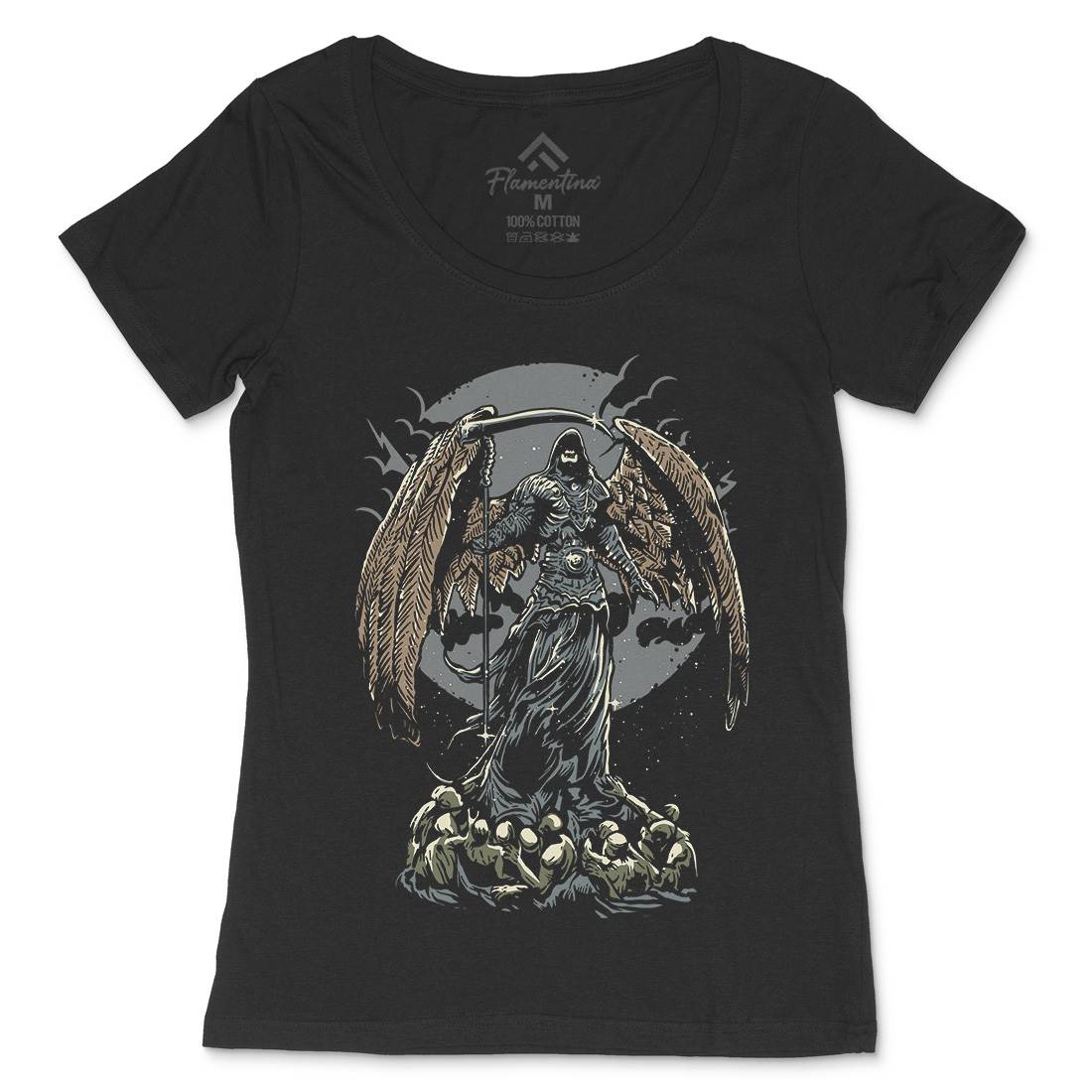 Darkness Womens Scoop Neck T-Shirt Horror A521