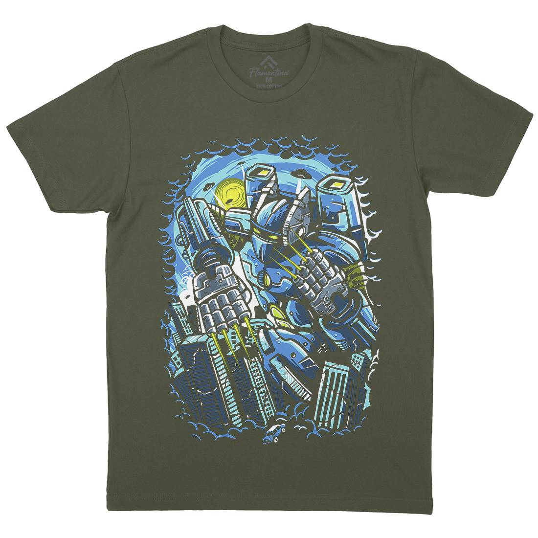Destroy The City Mens Organic Crew Neck T-Shirt Space A523