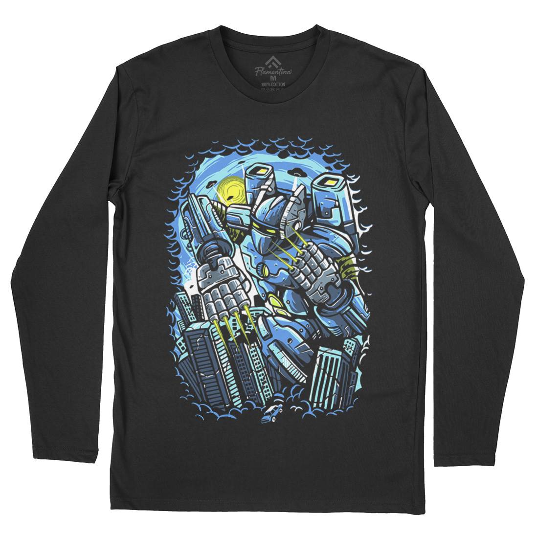 Destroy The City Mens Long Sleeve T-Shirt Space A523