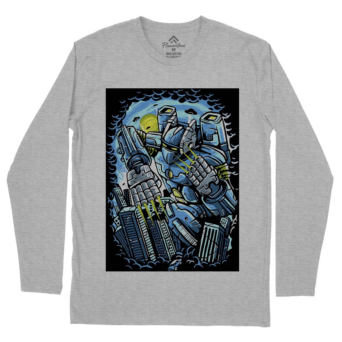 Destroy The City Mens Long Sleeve T-Shirt Space A523