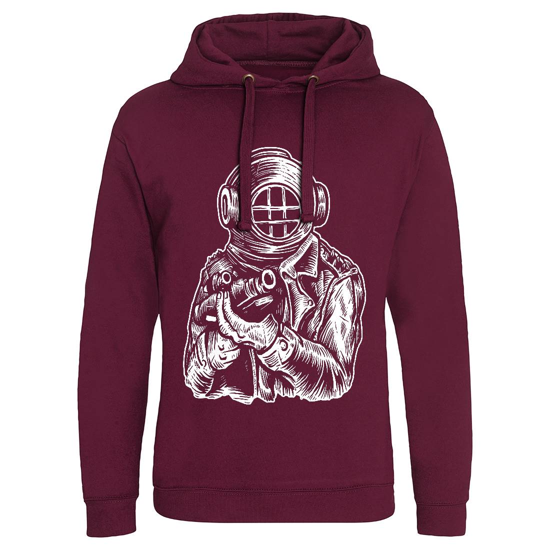 Diver Soldier Mens Hoodie Without Pocket Navy A526