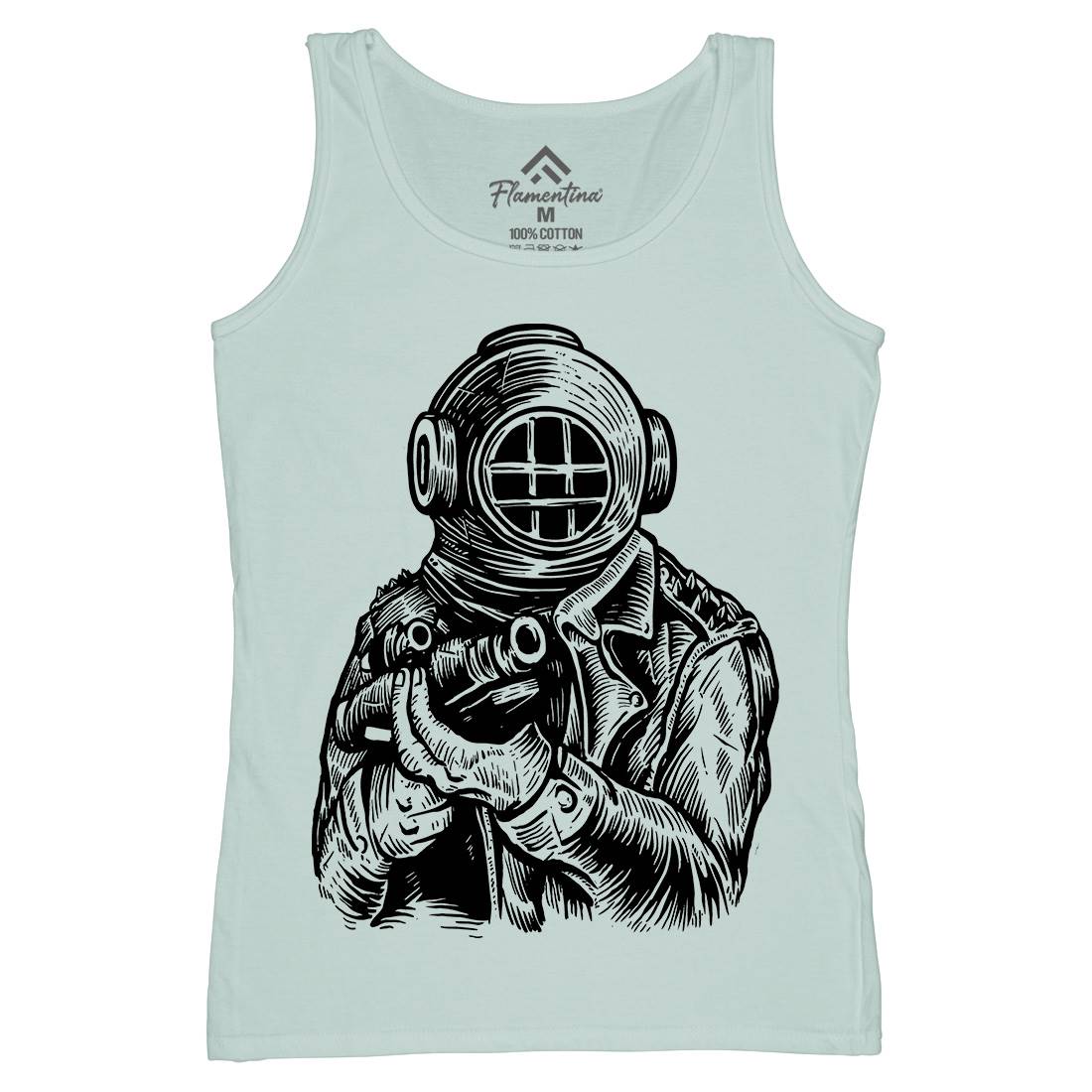 Diver Soldier Womens Organic Tank Top Vest Navy A526