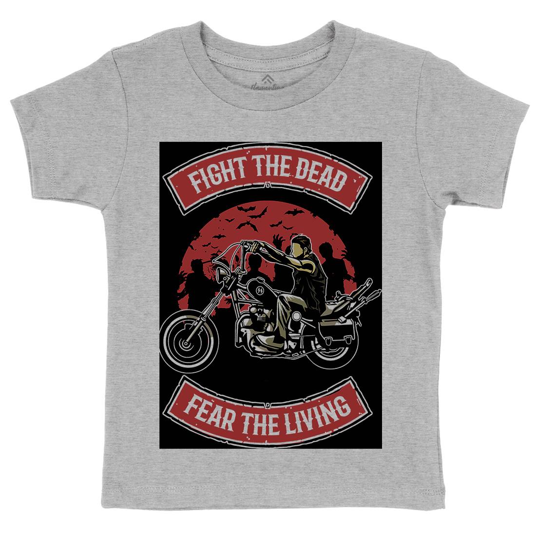 Fight The Dead Kids Organic Crew Neck T-Shirt Motorcycles A528