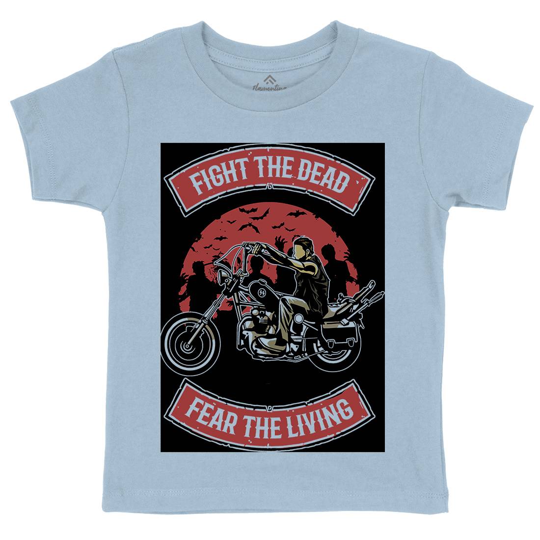 Fight The Dead Kids Crew Neck T-Shirt Motorcycles A528