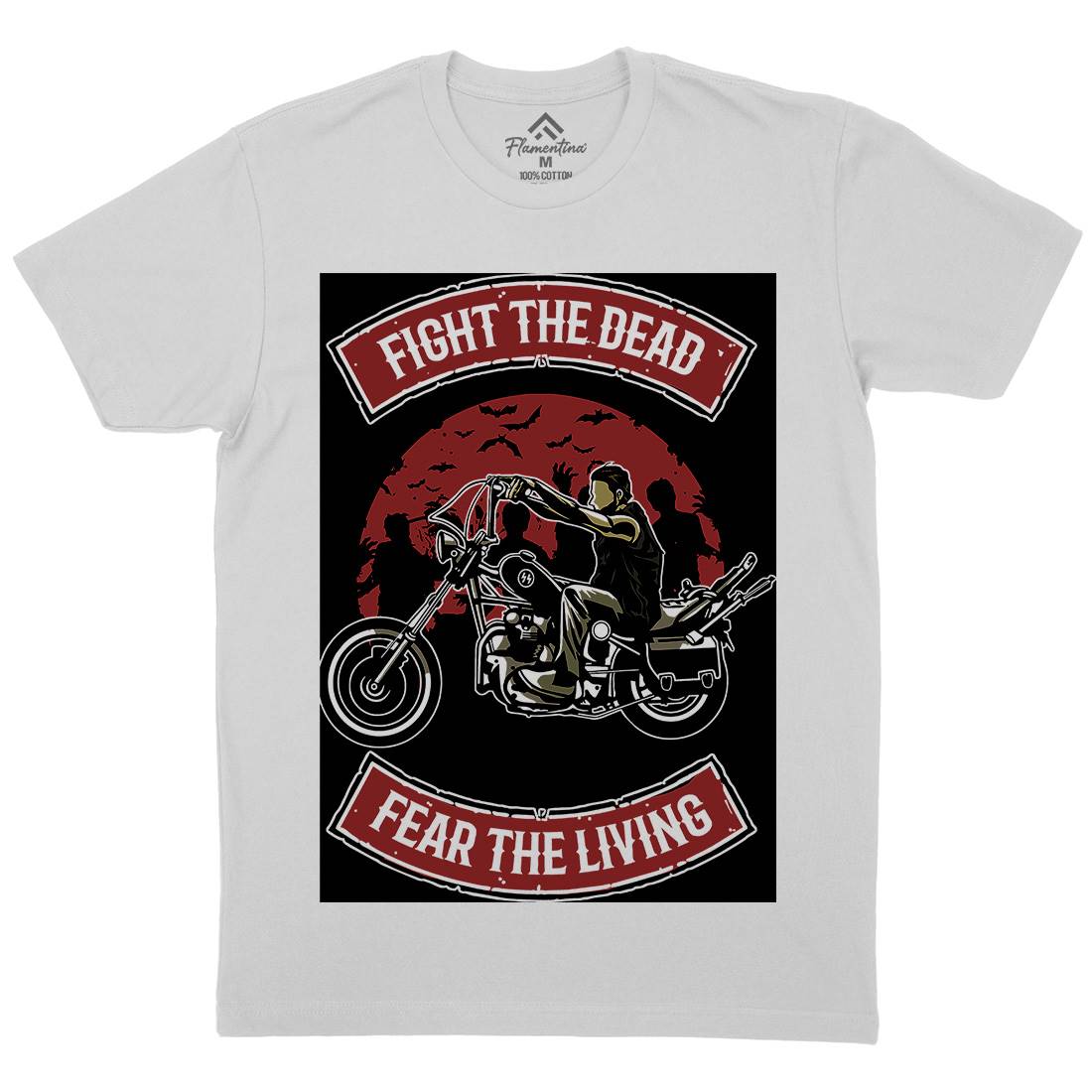 Fight The Dead Mens Crew Neck T-Shirt Motorcycles A528