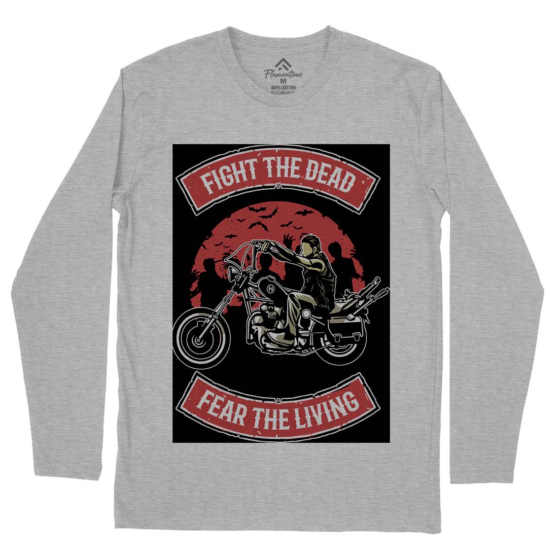 Fight The Dead Mens Long Sleeve T-Shirt Motorcycles A528