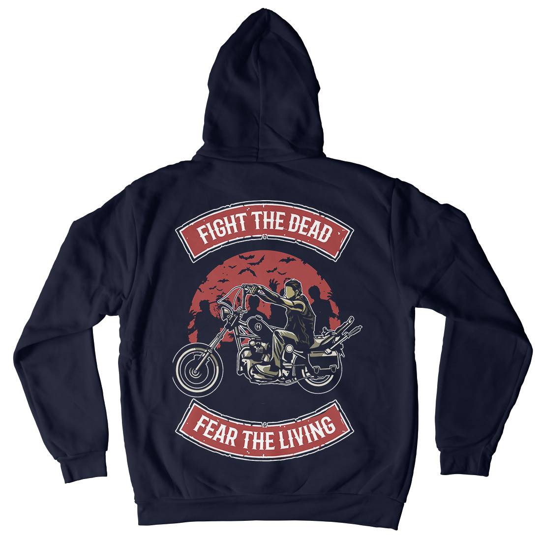 Fight The Dead Mens Hoodie With Pocket Motorcycles A528