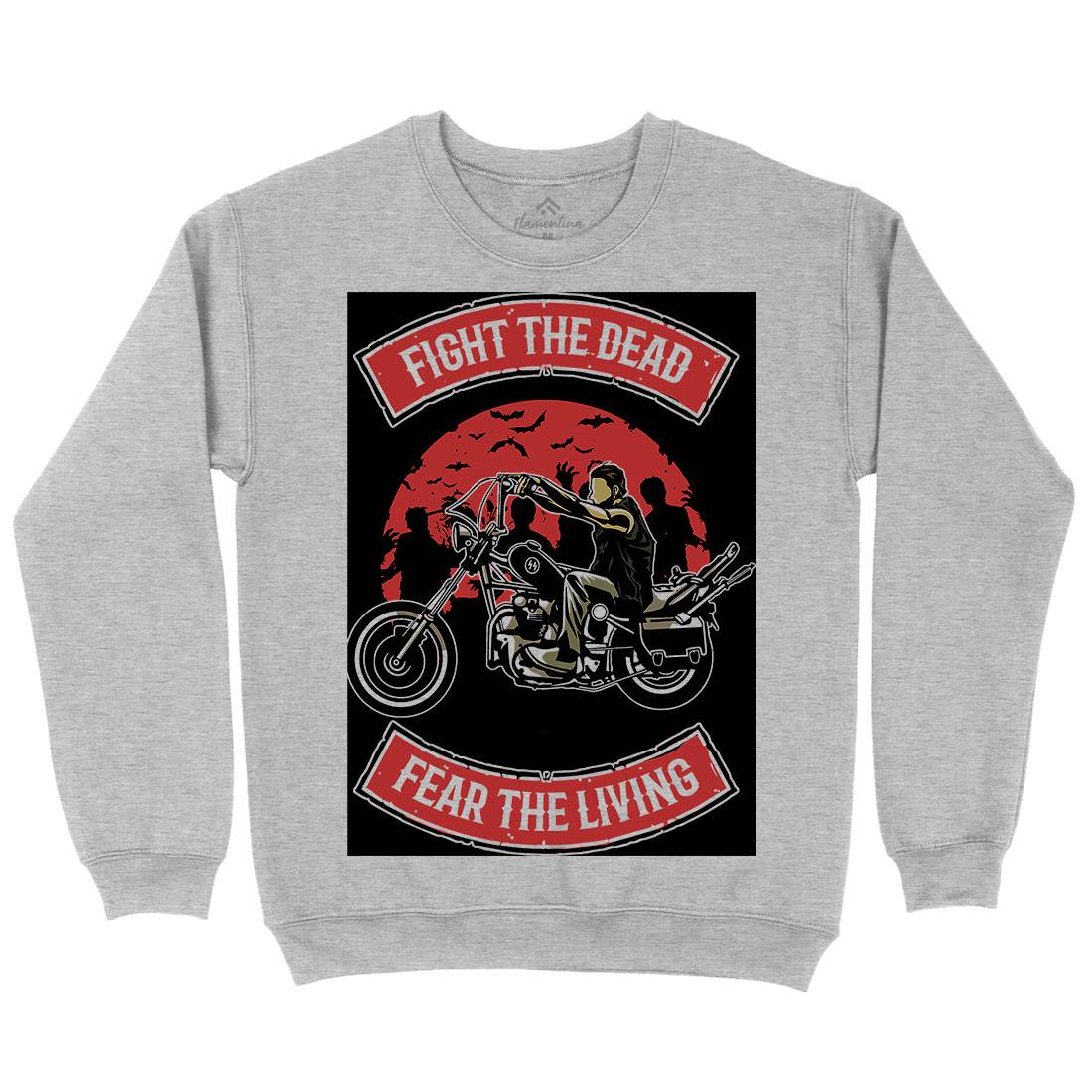 Fight The Dead Mens Crew Neck Sweatshirt Motorcycles A528
