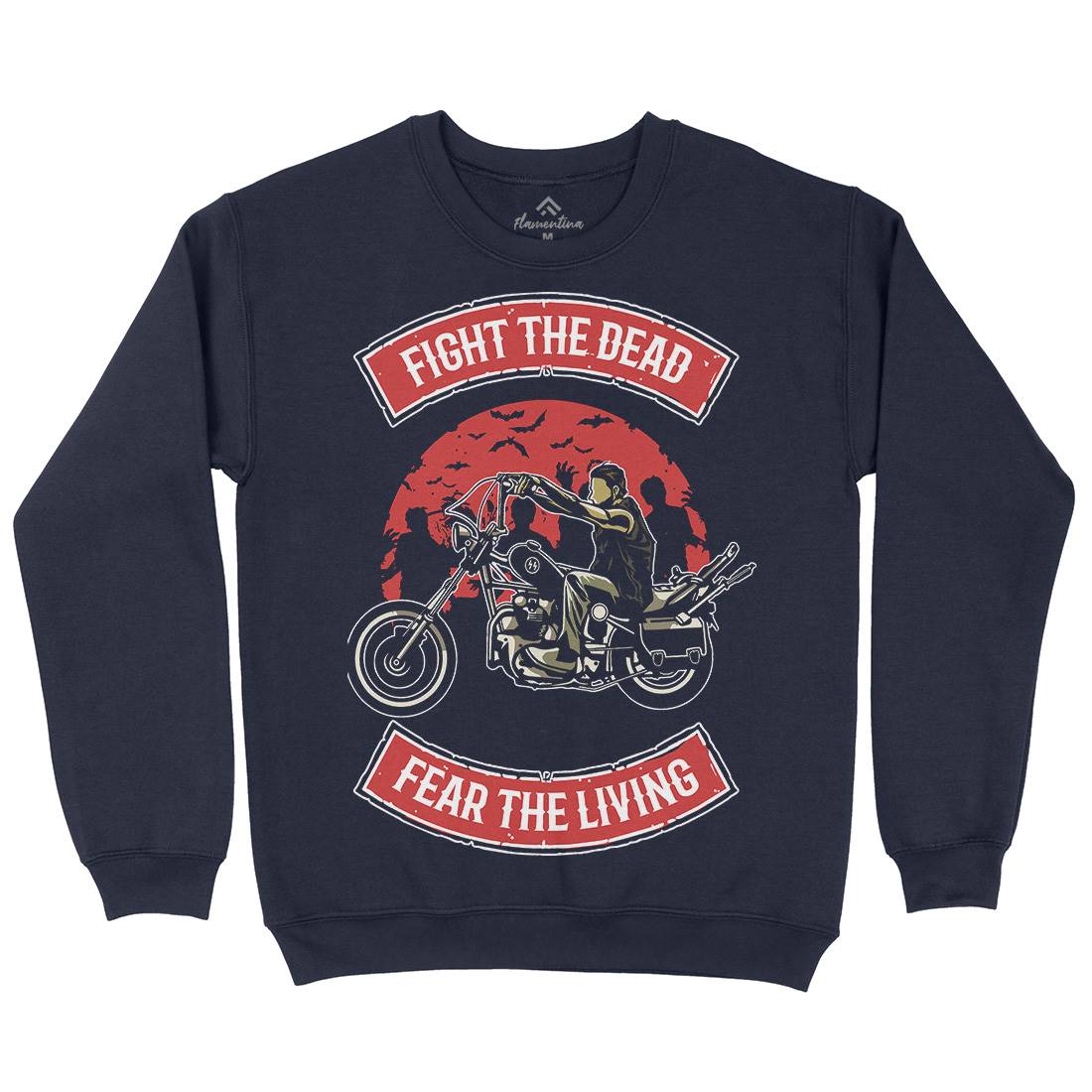Fight The Dead Kids Crew Neck Sweatshirt Motorcycles A528