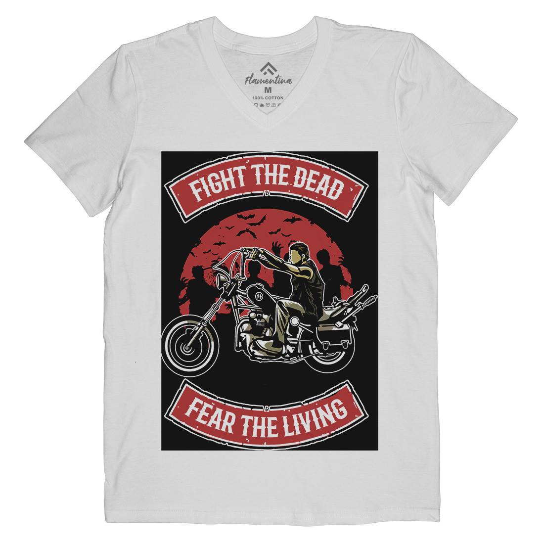 Fight The Dead Mens V-Neck T-Shirt Motorcycles A528