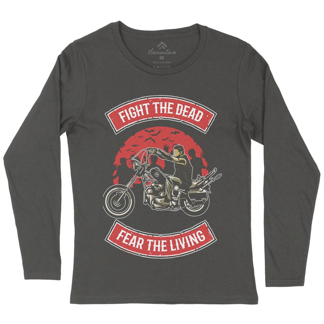 Fight The Dead Womens Long Sleeve T-Shirt Motorcycles A528