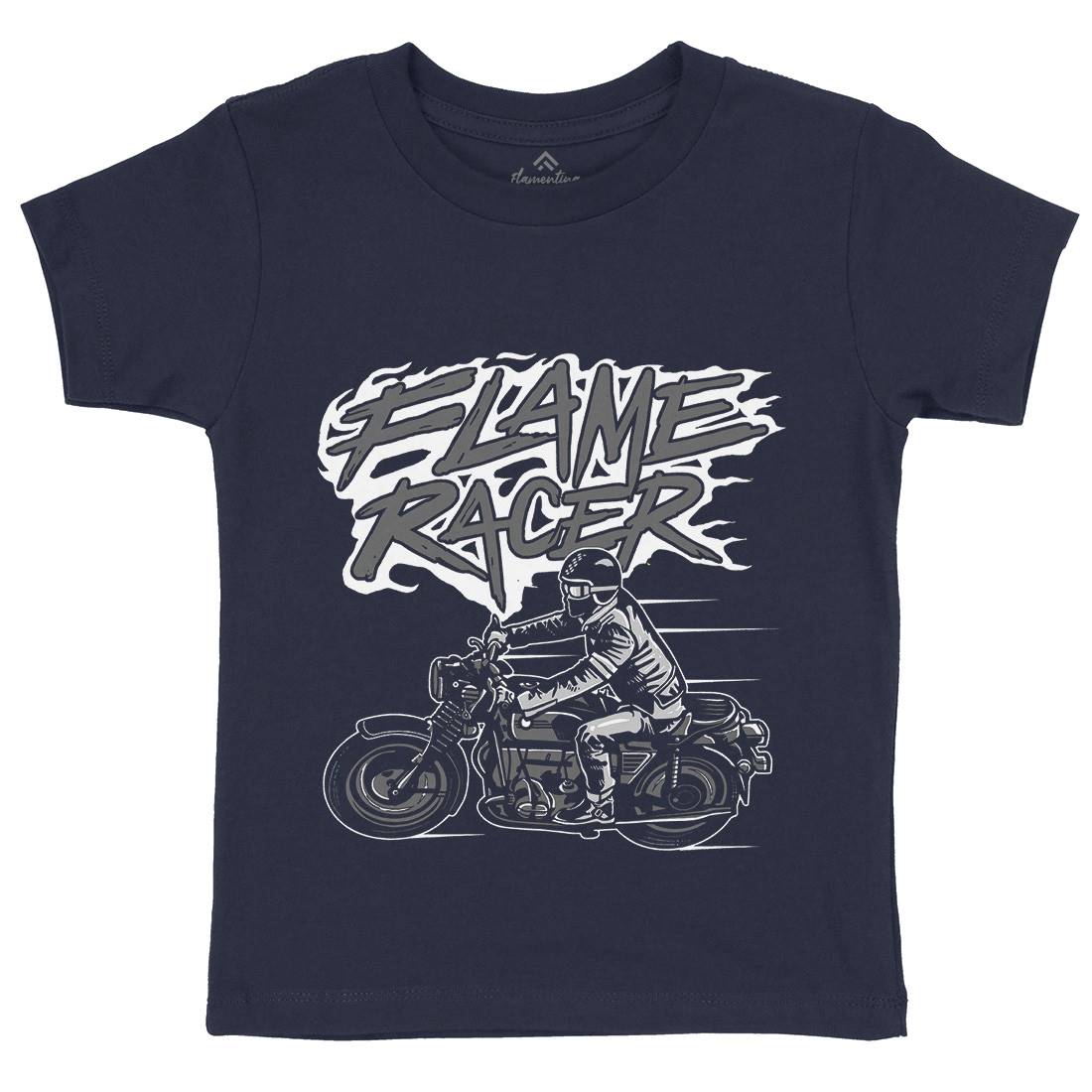 Flame Racer Kids Crew Neck T-Shirt Motorcycles A530