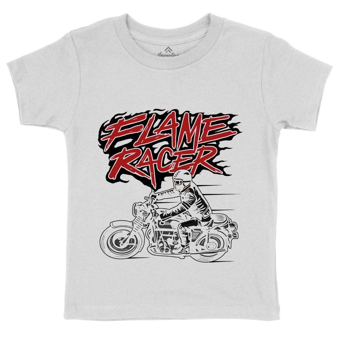 Flame Racer Kids Organic Crew Neck T-Shirt Motorcycles A530