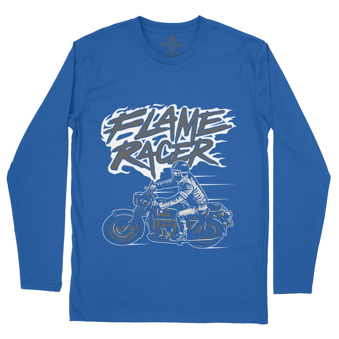 Flame Racer Mens Long Sleeve T-Shirt Motorcycles A530