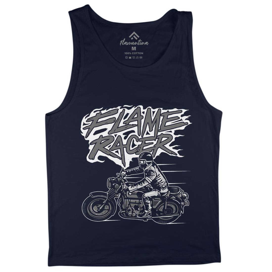Flame Racer Mens Tank Top Vest Motorcycles A530