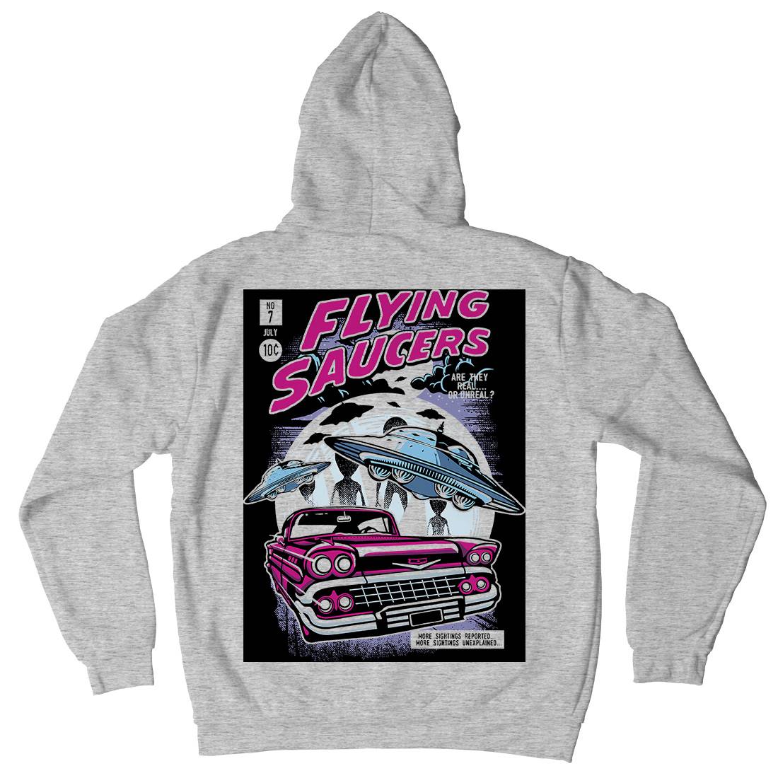 Flying Saucers Mens Hoodie With Pocket Space A531
